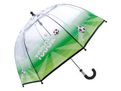 Fußball Kinderschirm durchsichtig, Stockschirm