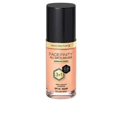 Max Factor Facefinity 3in1 Primer, Concealer y Foundation 32-Light Beige 30ml