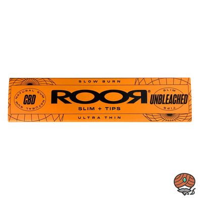 ROOR Unbleached Slim Tips + Long Papers / Drehpapier, 32 Blatt
