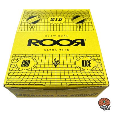 ROOR Rice Slim Long Papers / Drehpapier Box, 50 x 32 Blatt