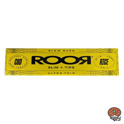 ROOR Rice Slim Tips + Long Papers / Drehpapier, 32 Blatt