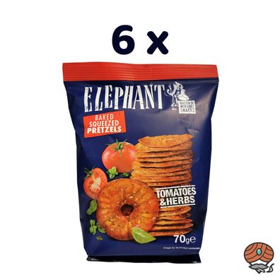 Elephant Pretzels Tomatoes & Herbs 6x 70 g