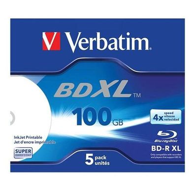 Bluray Verbatim 100GB 5pcs BD-R JC Printable