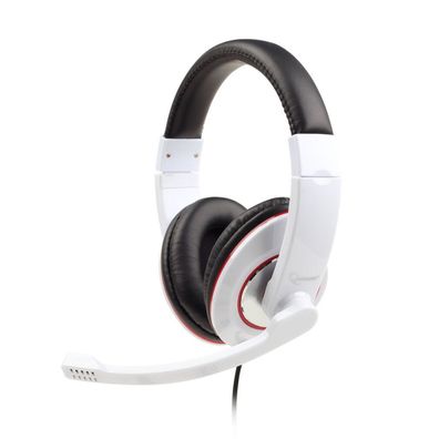 gembird Headset STEREO MHS 001GW glänzend Klinke weiß