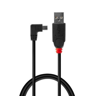LINDY USB 2.0 Kabel Typ A/Mini-B 90° gewinkelt M/M 0.5m