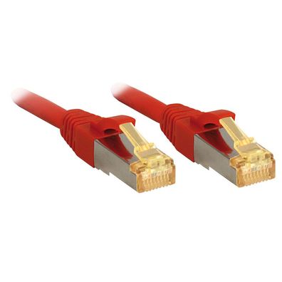 LINDY Patchkabel Cat6A S/FTP LSOH Cat7 Rohkabel rot 5.00m