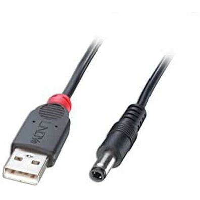 LINDY Adapterkabel USB A St - DC 5.5/2.5mm St 1.5m
