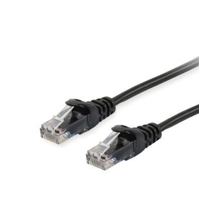 Equip Patchkabel Cat6 U/UTP 2xRJ45 7.50m schwarz Polybeutel