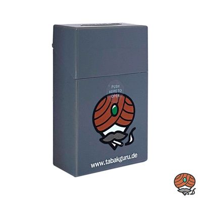 Atomic Sprungdeckel Zigarettenbox Grau Tabakguru Motiv