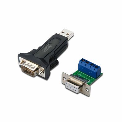 USB 2.0 Adapter, USB-A Stecker > Seriell RS485 Stecker (schwarz)