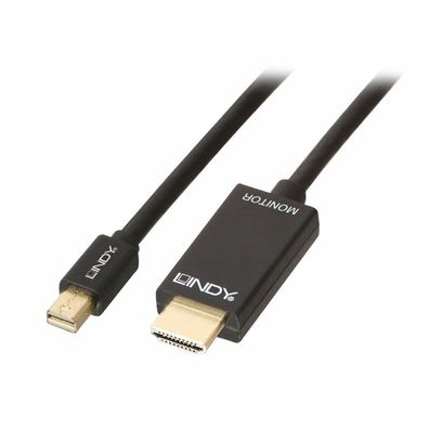 LINDY Mini-DisplayPort an HDMI Kabel 4K30 (DP: passiv) 1m