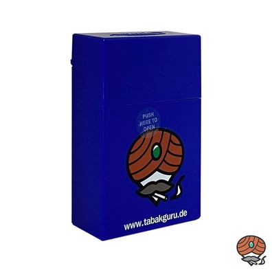 Atomic Sprungdeckel Zigarettenbox Blau Tabakguru Motiv
