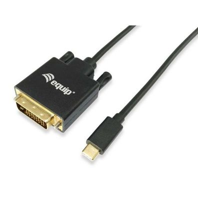 Equip Adapter USB-C -> DVI-D (24 + 1) 1920x1200/60Hz 1.80m sw Polybeutel