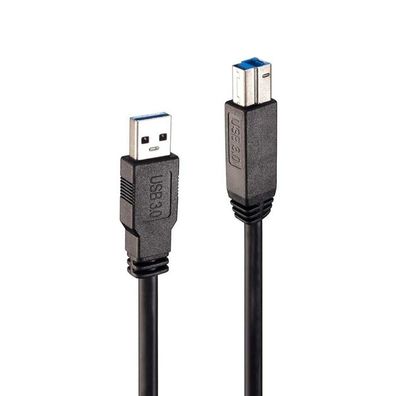 USB 3.2 Gen 1 Aktivkabel, USB-A Stecker > USB-B Stecker (schwarz, 10 Meter)