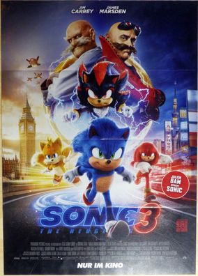 Sonic the Hedgehog 3 - Original Kinoplakat A1 - Filmposter*
