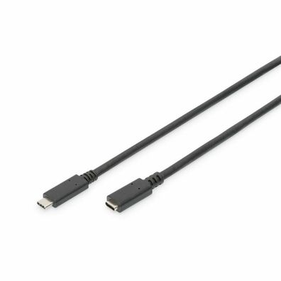 Digitus USB Type-C Verlängerungskabel, Type-C - C, 1,5m schw