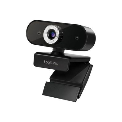 LogiLink Webcam 1080p FHD Webcam + Mikrofon schwarz