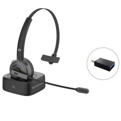 Conceptronic Headset Wireless Bluetooth mit Ladestation sw