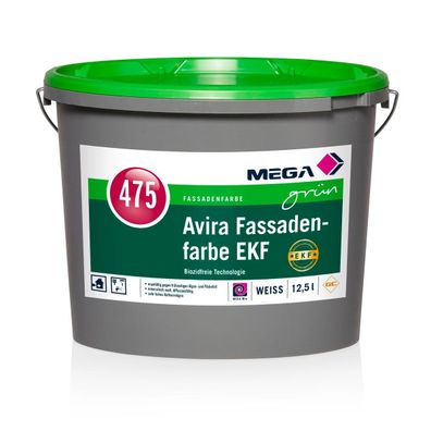 MEGA 475 Avira Fassadenfarbe EKF 12,5 Liter weiß