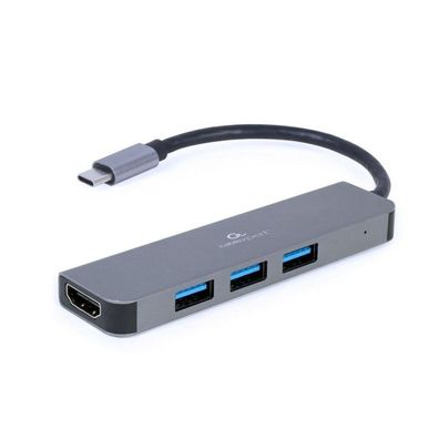 gembird 3-Port USB Typ-C 2-in-1 Kombi Adapter (Hub+HDMI)