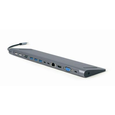 gembird USB Typ-C 9-in-1 Kombi Adapter spacegrau