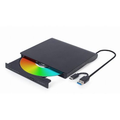 gembird DVW EXT SLIM DVD-USB-03 black USB-C&3.1 DVD8x CD24x
