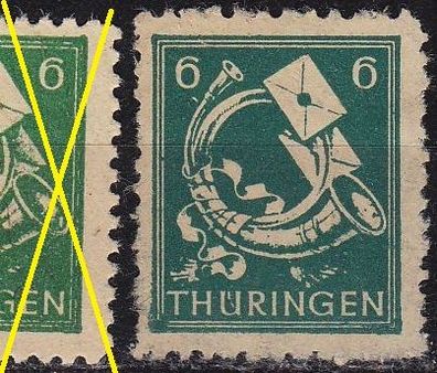 Germany Alliiert SBZ [Thüringen] MiNr 0095 AY b ( * */mnh )