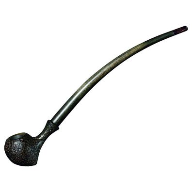 VAUEN Auenland Pfeife Gilg S, sandgestrahlt, dunkelbraun / grau