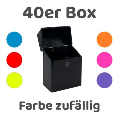 Atomic Kunststoff Zigarettenbox 40er mit Sprungdeckel, Farbe zufällig