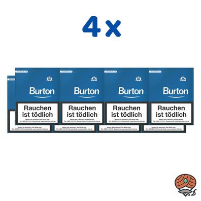 4 Stangen Burton Blau Filterzigarillos (25 Stück/ Schachtel)