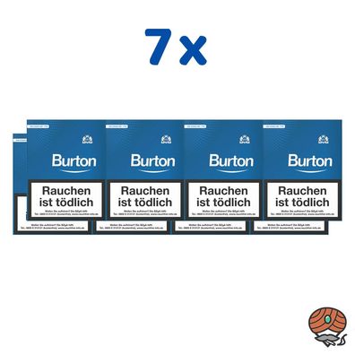 7 Stangen Burton Blau Filterzigarillos (25 Stück/ Schachtel)