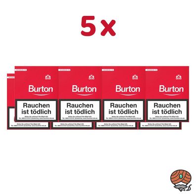 5 Stangen Burton Original Filterzigarillos (25 Stück/ Schachtel)