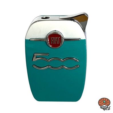 Fiat 500 Cinquecento Elektronik Feuerzeug, Softflame, Türkis