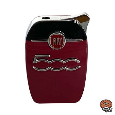 Fiat 500 Cinquecento Elektronik Feuerzeug, Softflame, Bordeaux Rot