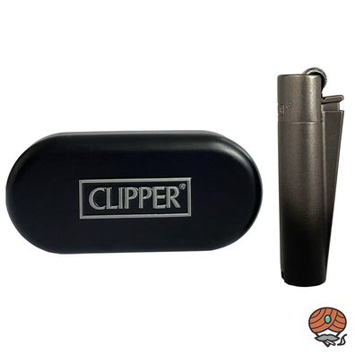 Clipper Metall Black Gradient Reibradfeuerzeug in der Metallbox, nachfüllbar