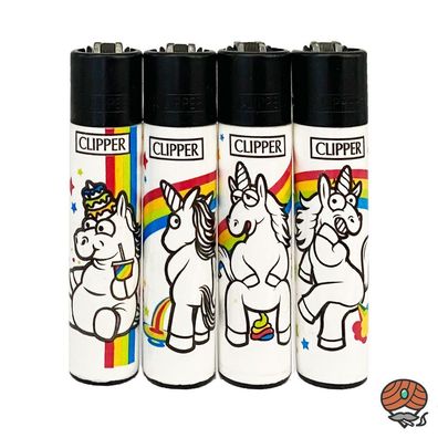 4 Clipper Reibradfeuerzeuge Einhorn Best Of