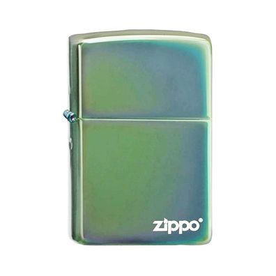 Zippo Benzin-Feuerzeug poliert, Chameleon mit Zippo Logo unbefüllt