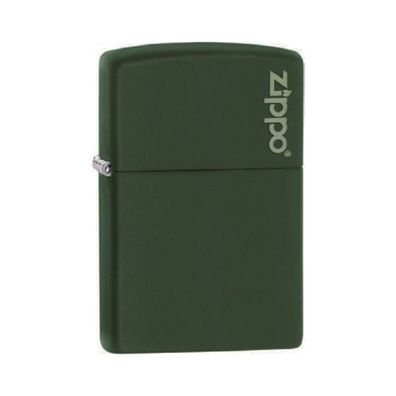 Zippo Benzin-Feuerzeug grün matt mit Zippo Logo, unbefüllt 6001568