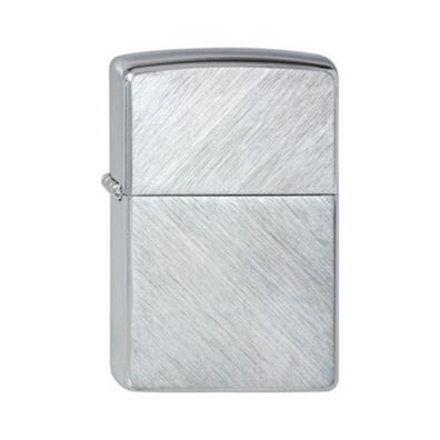 Zippo Benzin-Feuerzeug Chrome Herringbone Sweep gebürstet, unbefüllt 60001234