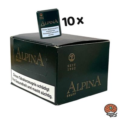 AlpinA Snuff Schnupftabak Dose 10x 10g
