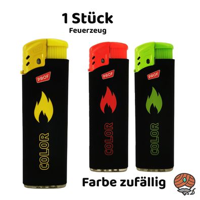 PROF Feuerzeug mit Jet-Flamme 1 Stück - Farbe zufällig