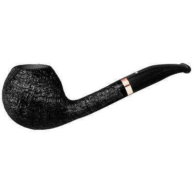 VAUEN Pfeife Six 509, schwarz, sandgestrahlt, 6mm Filter, Weißpunkt