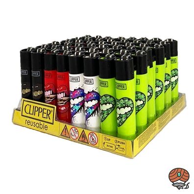 Clipper Reibradfeuerzeuge Lips, Lighter, Würfel 48 Stück