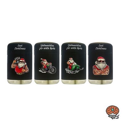 Easy Torch Powerflat Feuerzeug, Jetflamme, Cool Christmas 4x