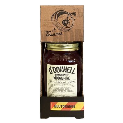 O'Donnell Blutorange Moonshine Likör, mit Ausgießer, 20% Vol. 0,7 l
