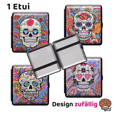 Atomic Metall Zigarettenetui * La Catrina* mit Gummiband, Design nicht wählbar