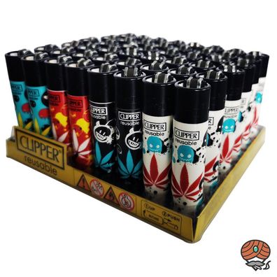 Clipper Reibradfeuerzeuge Bad Smiley, Würfel 48 Stück