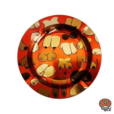 FIRE-FLOW Aschenbecher / Ashtray Small - Tittie Pattern, Metall, Ø 14 cm