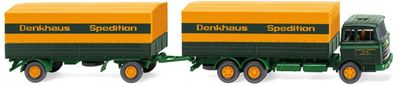 Wiking H0 1/87 045601 MB 2223 Pritschenhängerzug Denkhaus Spedition - NEU