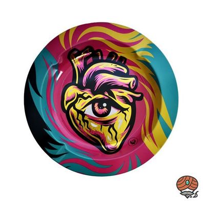 FIRE-FLOW Aschenbecher / Ashtray Small - Hearts, Metall, Ø 14 cm